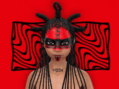Woman With Dreadlocks And Trxbe Tattoo GIF