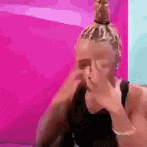 Woman With Dreadlocks Covering Face