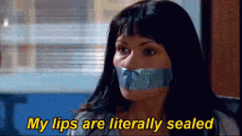 Woman With Duct Tape on Mouth Lips Are Literally Sealed