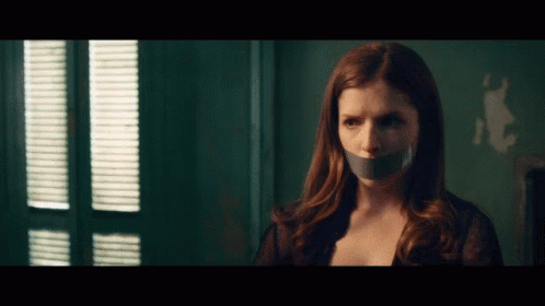 Woman With Duct Tape On Mouth GIF