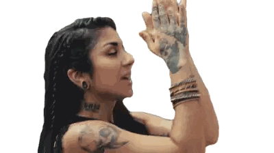 Woman With E.V.I.D. Tattoo