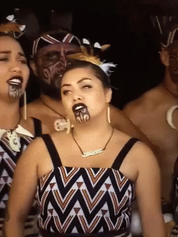 Woman With Face Tattoo and Group of People
