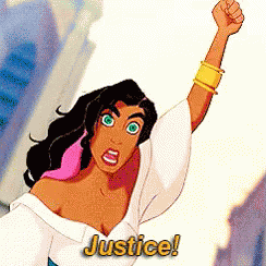 Woman With Fist in the Air Justice
