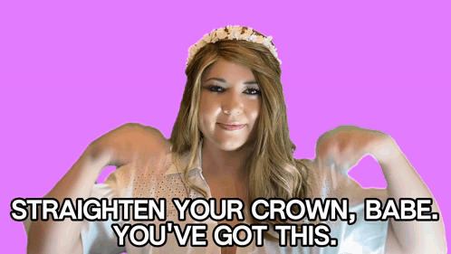 Woman With Flower Crown Says Straighten Your Crown Babe