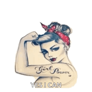 Woman with Girl Power Tattoo