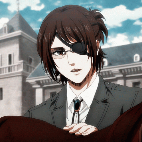 Woman With Glasses And Eye Patch Holding Book GIF