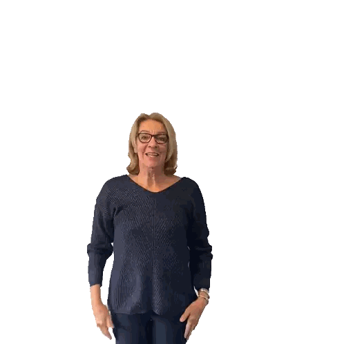 Woman With Glasses and Sweater Arms Out