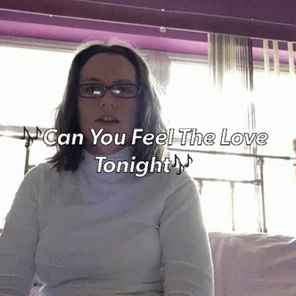 Woman With Glasses Can You Feel the Love Tonight