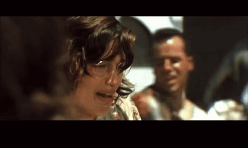 Woman With Glasses Crying Man Watching GIF