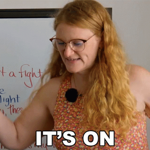 Woman With Glasses Saying It's On