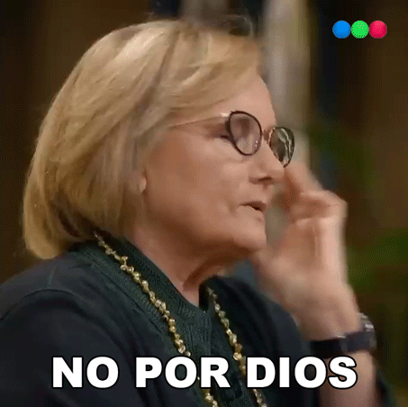 Woman With Glasses Saying No Por Dios