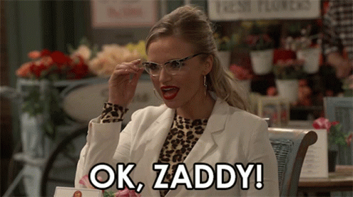 Woman with Glasses Saying Ok Zaddy