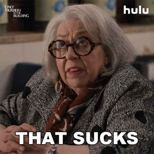 Woman with Glasses Saying That Sucks