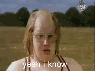 Woman With Glasses Saying Yeah I Know
