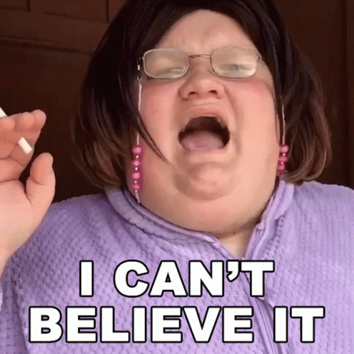 Woman With Glasses Says I Can't Believe It GIF