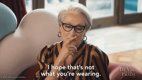 Woman With Glasses Says I Hope That's Not What You're Wearing