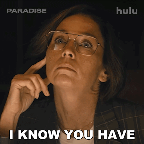 Woman With Glasses Says I Know You Have GIF