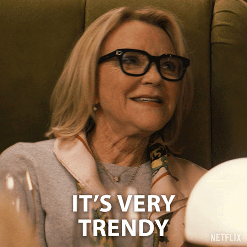 Woman With Glasses Says It's Very Trendy Netflix GIF