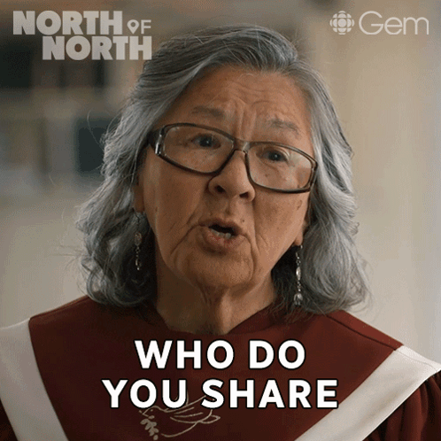 Woman With Glasses Says Who Do You Share North of North