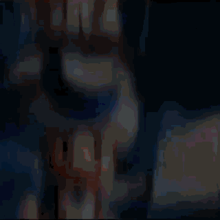 Woman With Green Face Paint Next To Woman In Pink Dress On Stage GIF