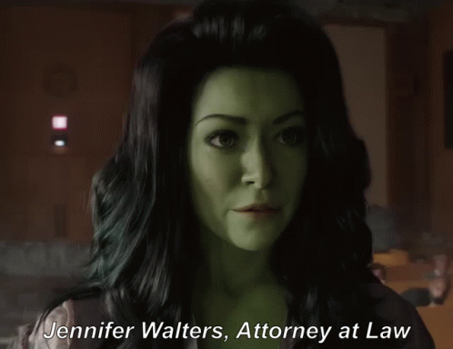 Woman With Green Hair Talking About Jennifer Walters