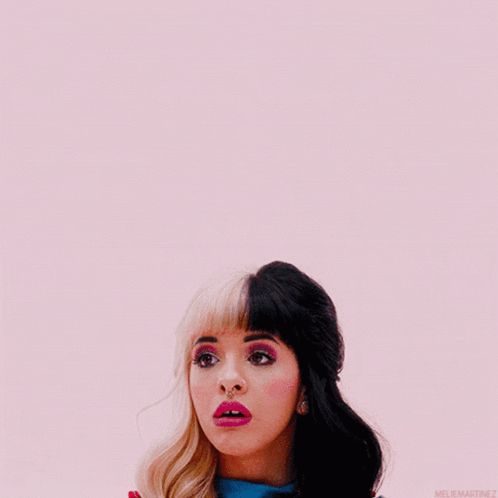 Woman with Half Blonde Half Black Hair and Nose Ring