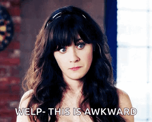 Woman With Headband Saying Welp This Is Awkward