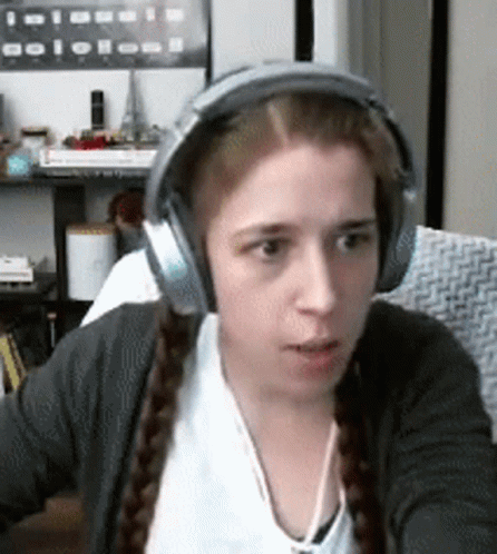 Woman With Headphones GIF