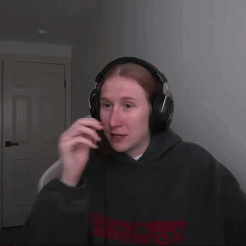 Woman With Headphones And Microphone Smiling GIF
