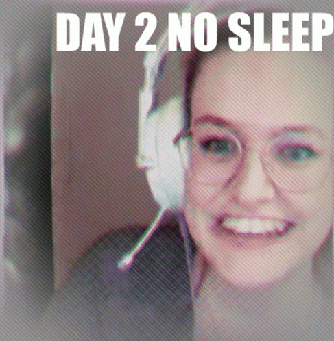 Woman With Headphones Day 2 No Sleep