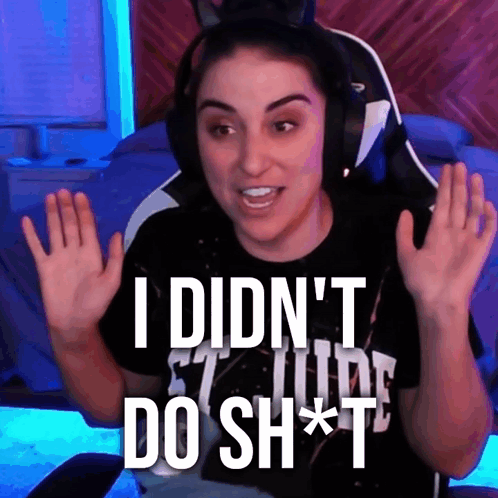 Woman With Headphones Says I Didn't Do Sh*t GIF