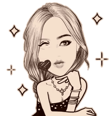 Woman with Heart Face