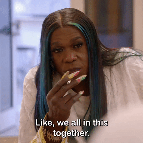 Woman With Her Cigarette All In This Together GIF