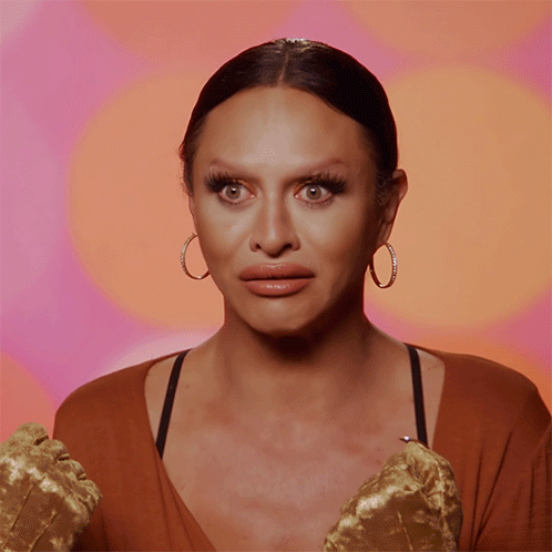 Woman With Hoop Earrings Sad Face