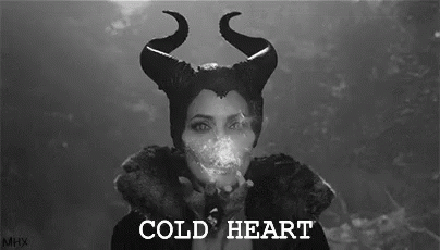 Woman With Horns Blowing Smoke Cold Heart GIF