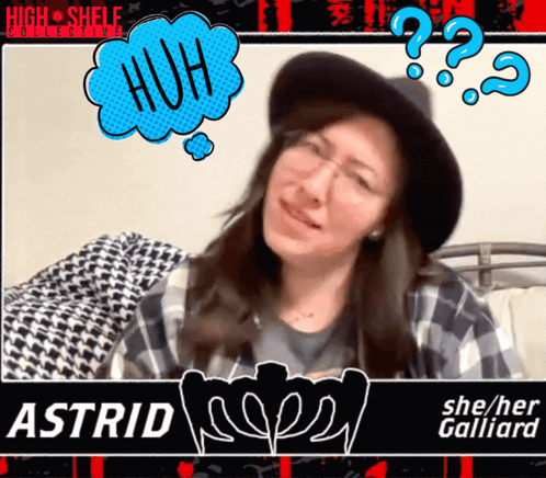 Woman With Huh Speech Bubble