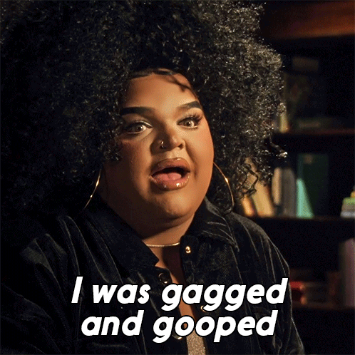 Woman With I Was Gagged And Gooped GIF