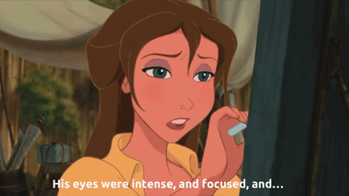 Woman with Intense Focused Eyes