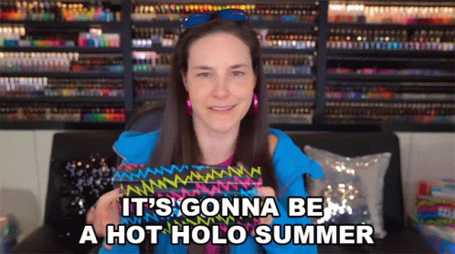 Woman with It's Gonna Be a Hot Holo Summer Bracelet