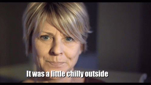Woman With It Was A Little Chilly Outside GIF