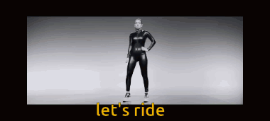 Woman with Let's Ride Text