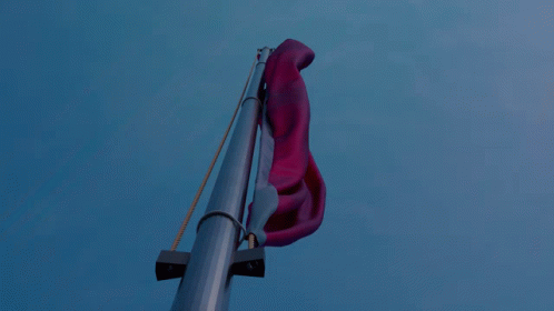 Woman With Long Black Hair Blowing Kiss Red Flag