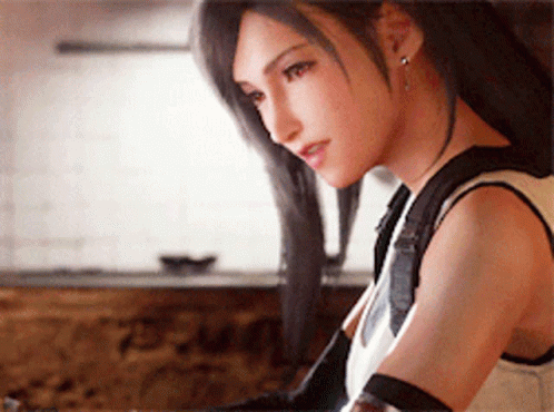 Woman with Long Black Hair in White Tank Top and Black Gloves