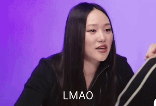 Woman With Long Black Hair Making Funny Face GIF