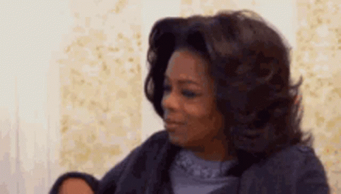 Woman with Long Black Hair Making Funny Face
