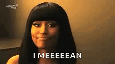 Woman With Long Black Hair Smiling Making Face