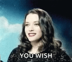 Woman With Long Black Hair Smiling Saying You Wish