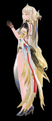 Woman With Long Blonde Hair in White Dress and Blue Heels
