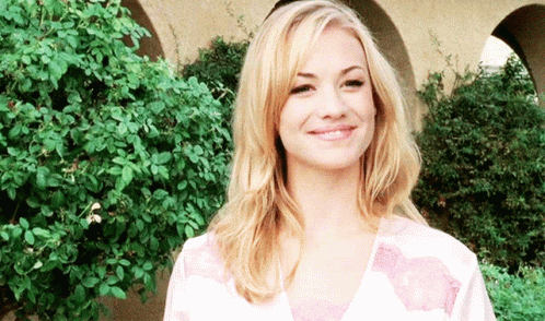 Woman With Long Blonde Hair Smiling GIF