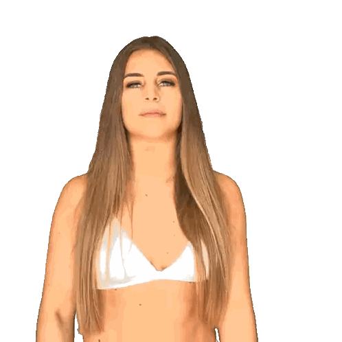 Woman with Long Brown Hair in White Top